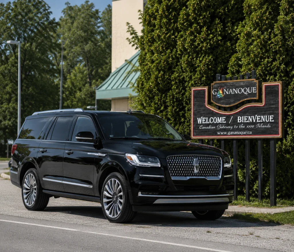 gananoque-welcome-sign-lincoln-navigator