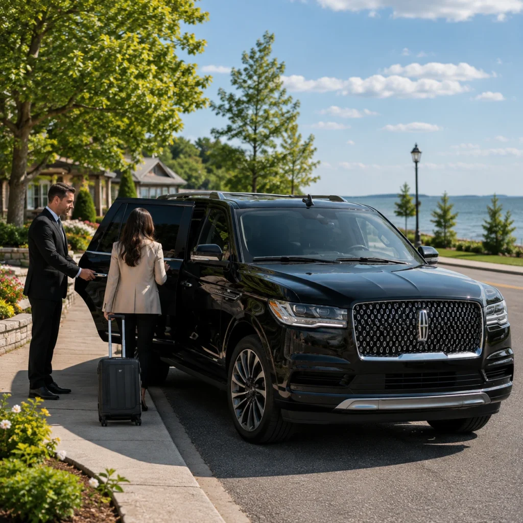 lambton-shores-limo-chauffeur-customer-pickup