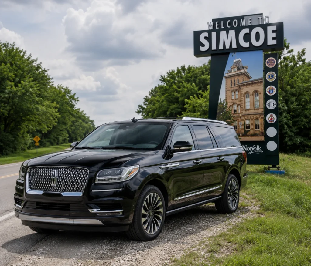 simcoe-welcome-sign-luxury-suv