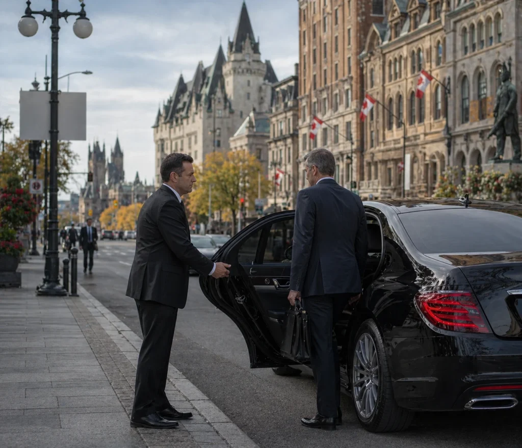 ottawa-airport-limo-service-black-car Luxury airport limo service in Oakville with SUV pickup to Toronto Pearson Airport